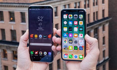 Samsung Galaxy S8 vs Apple iPhone X 